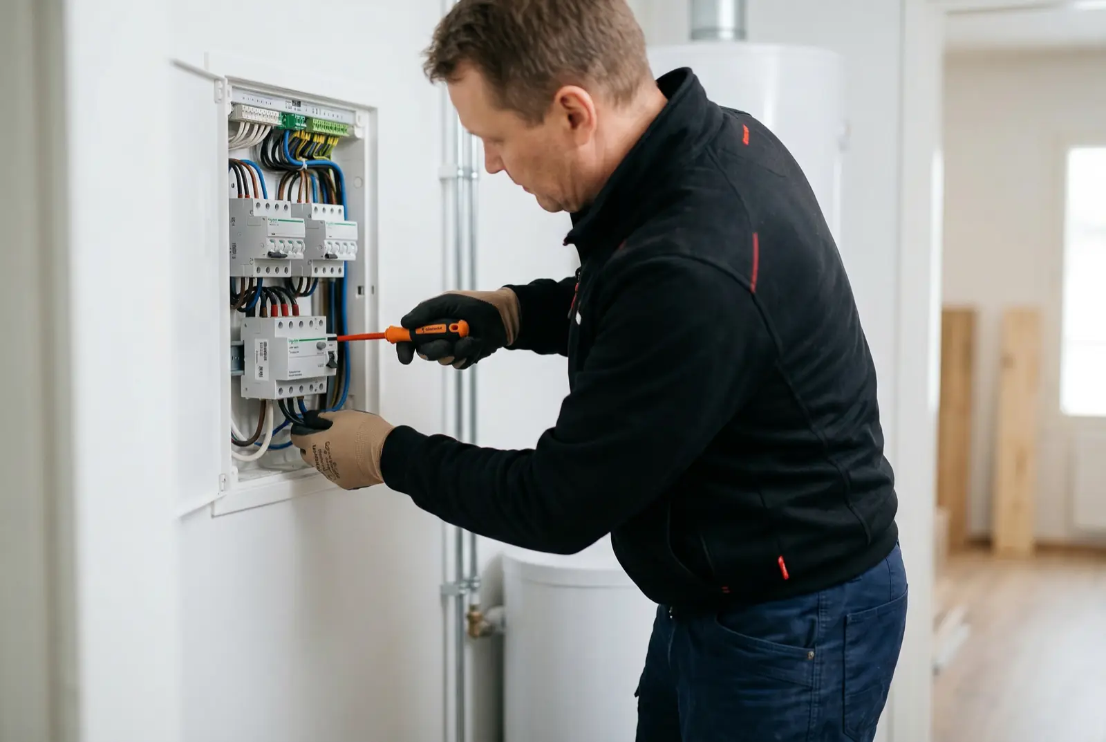 Sähkökeskuksen uusinta ja vikavirtasuojan asennus